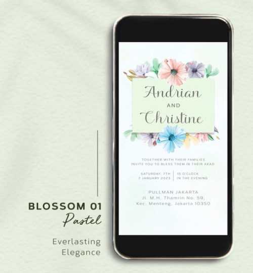 Pastel Wedding Digital Invitation Jakarta