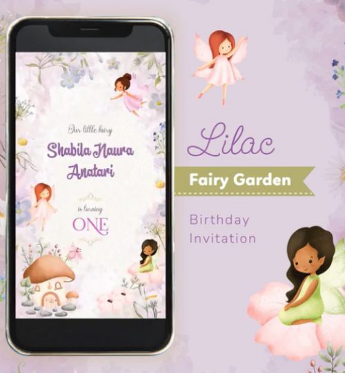 Ulang tahun Lilac Fairy Garden Birthday Invitation Video