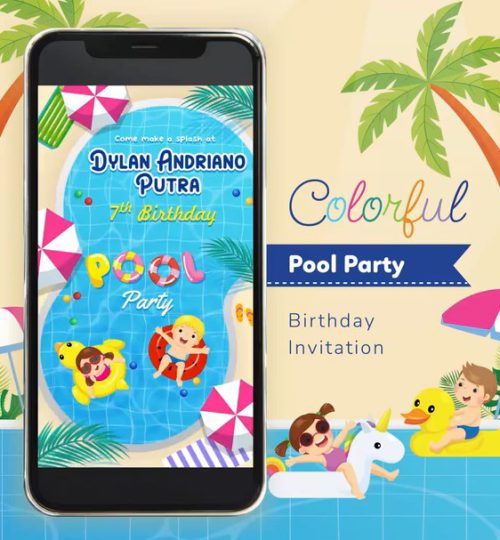 Pool Party Undangan Ultah Anak