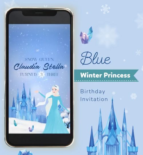 Undangan Ulang Tahun Anak Princess Winter