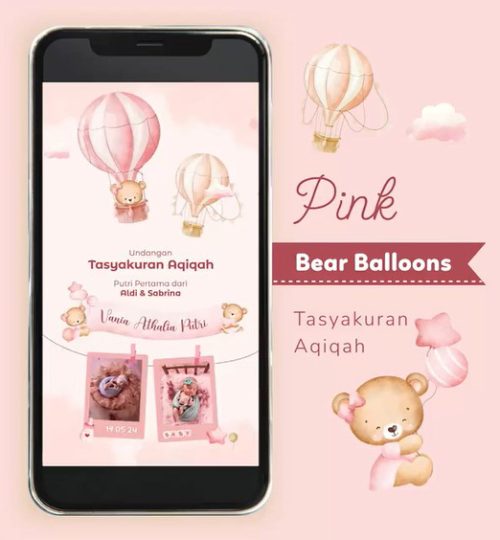 Tasyakuran Aqiqah Bear Hotair Baloons