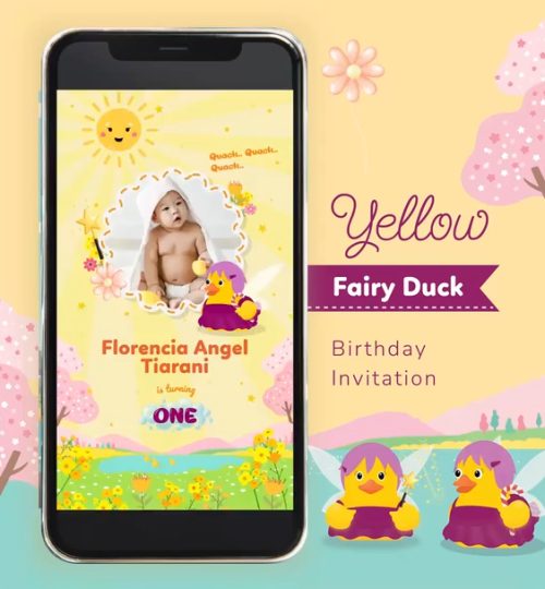 Yellow Birthday Invitation Kids Jakarta