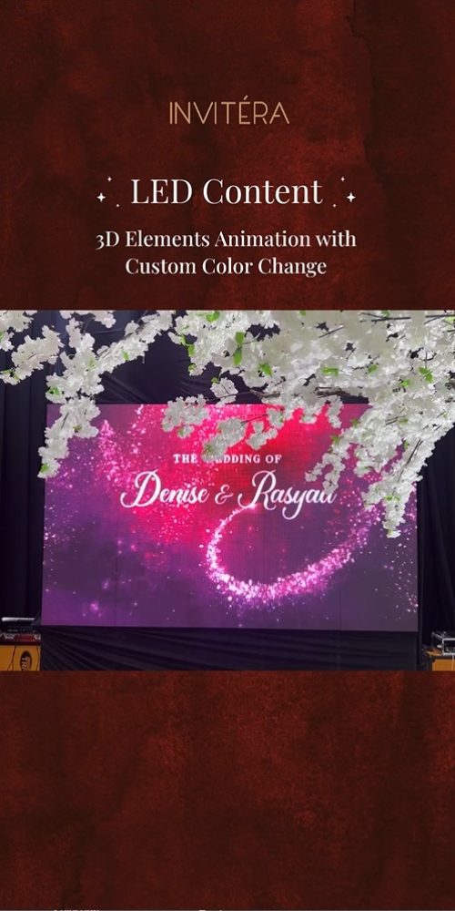 3D Elements Pink Fuchia Glitter LED animation