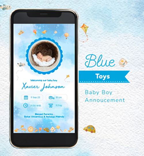 Bright Baby Announcement Digital